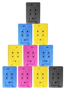 Stack of Ink Cartridges clipart