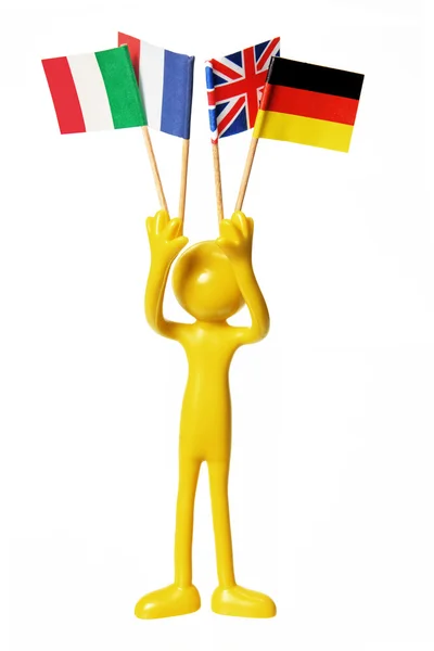 stock image Figure with European Flags