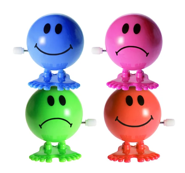 Jumping Smiley Toys — Stock Photo, Image