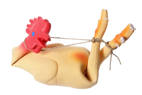 Leksak gummi kyckling — Stockfoto