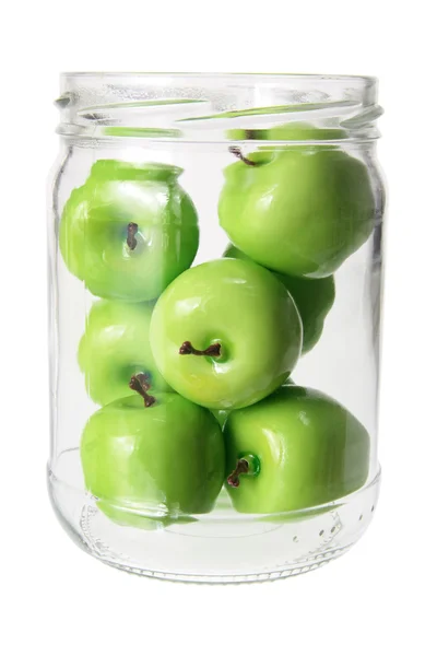 Мініатюрні яблука в Джарі — стокове фото