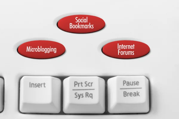 Internetové koncepty s klávesnice počítače — Stock fotografie