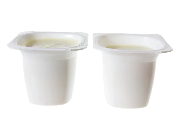 Tubs of Yoghurt — Stock Photo, Image