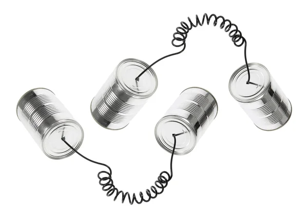 Tin Can Telephones — Stock Photo, Image