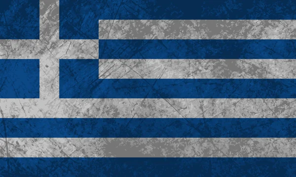 Ελληνική σημαία grunge — Διανυσματικό Αρχείο