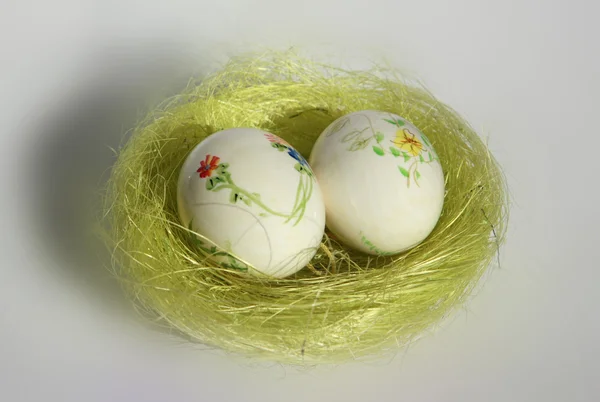 stock image Easter eggs in the spring nest