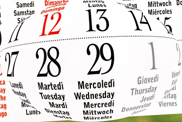 Kalendář přestupném roce, únor — Stock fotografie