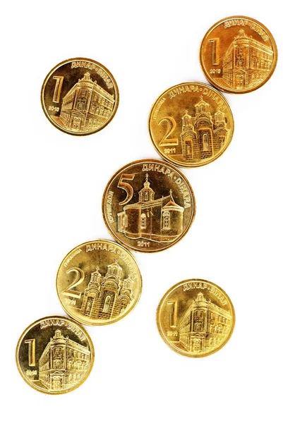 Stock image Serbian dinar coins