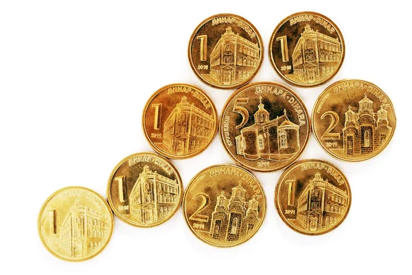 stock image Serbian dinar coins