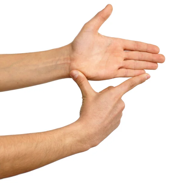 Showing measures, hand sign — Stock Photo, Image