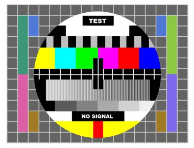 Tv color test pattern clipart