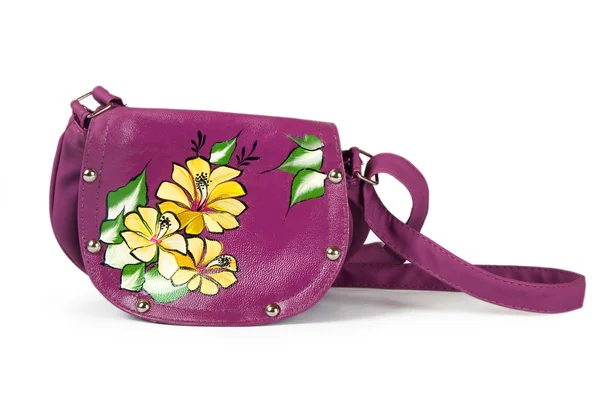 Квітковий візерунок жіночої сумки для рук — стокове фото