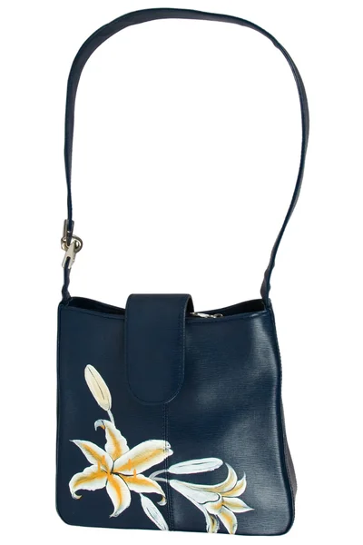 En blommönster kvinnor handväska — Stockfoto