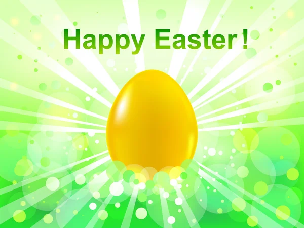 Easter green bokeh background. Happy Easter — Stock Vector