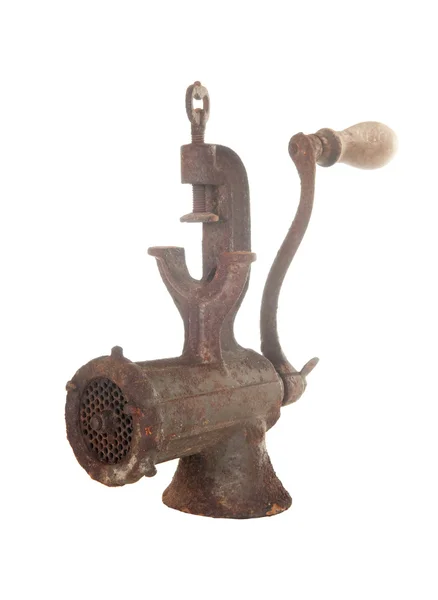 Eski paslı kıyma makinesi — Stok fotoğraf