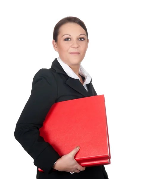 Geschäftsfrau mit Aktenordner — Stockfoto