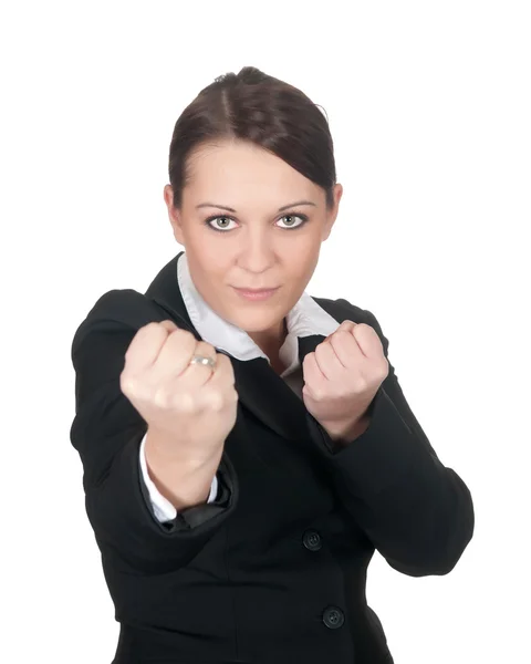 Aggressive Geschäftsfrau — Stockfoto