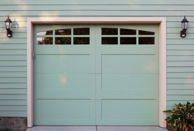 Light green garage door clipart