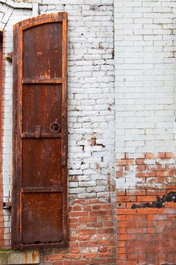 Half a rusted shutter