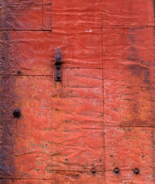 Puerta de acero oxidado viejo — Foto de Stock