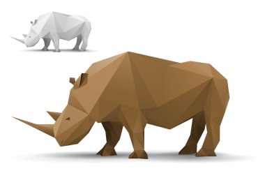 Vector rhino clipart