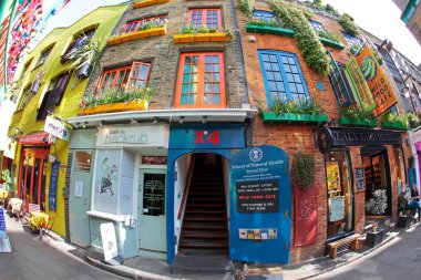 Colourful Neal's Yard near Covent Garden in London clipart