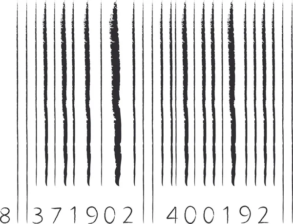 Código de barras de pincelada — Archivo Imágenes Vectoriales