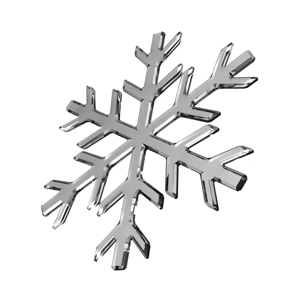 Isolated glass snowflake — Stock Photo, Image