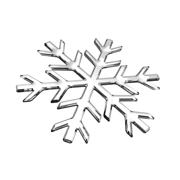 Isolated glass snowflake — Stock Photo, Image
