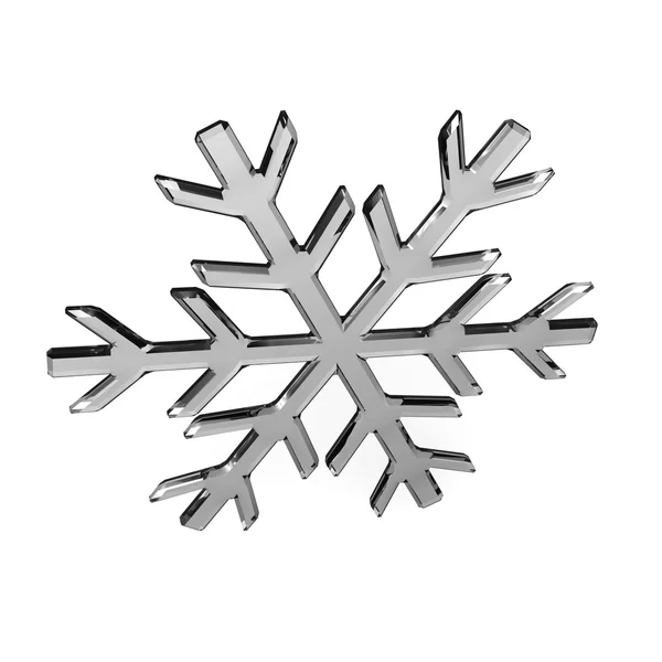 Isolated glass snowflake — Stock Photo, Image