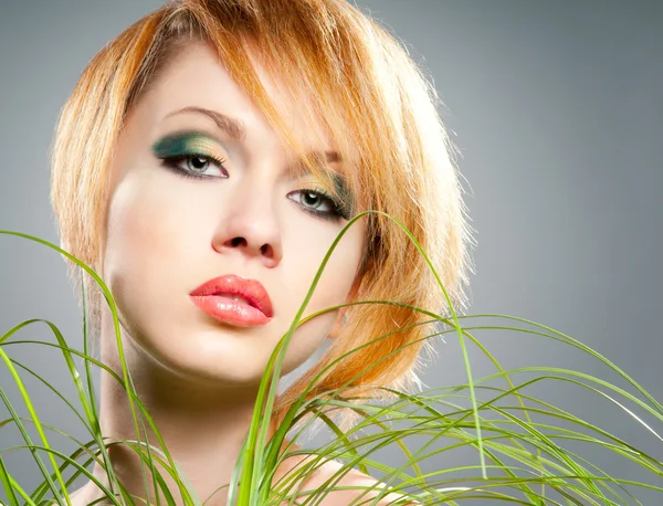 Groene make-up — Stockfoto