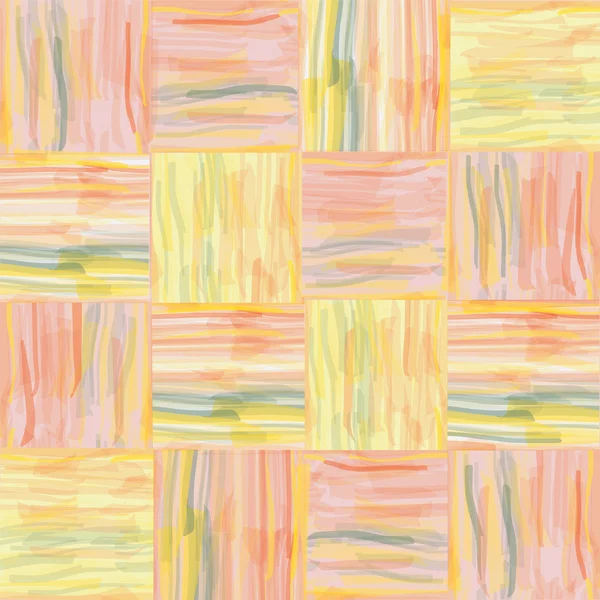 Naadloze grunge quilt gestreepte aquarel patroon — Stockvector