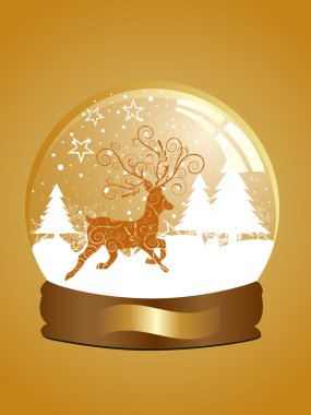 Christmas roe deer clipart