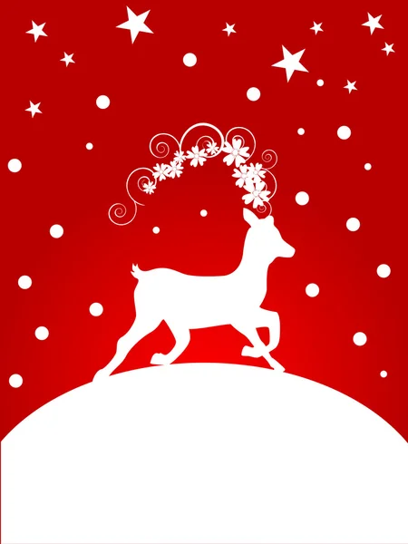 Christmas deer — Stock Vector