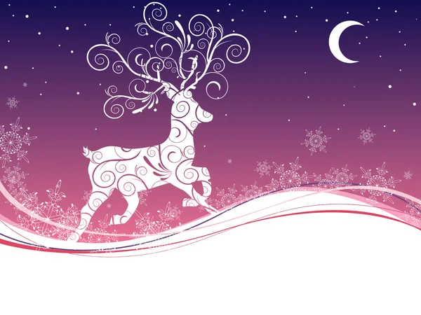Cerf de Noël — Image vectorielle