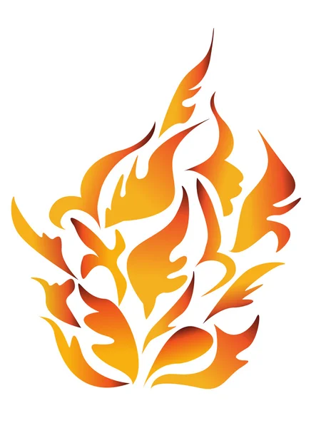 Огонь - пламя — стоковый вектор