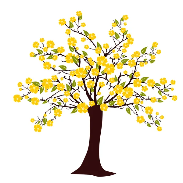 Blomstra träd — Stock vektor