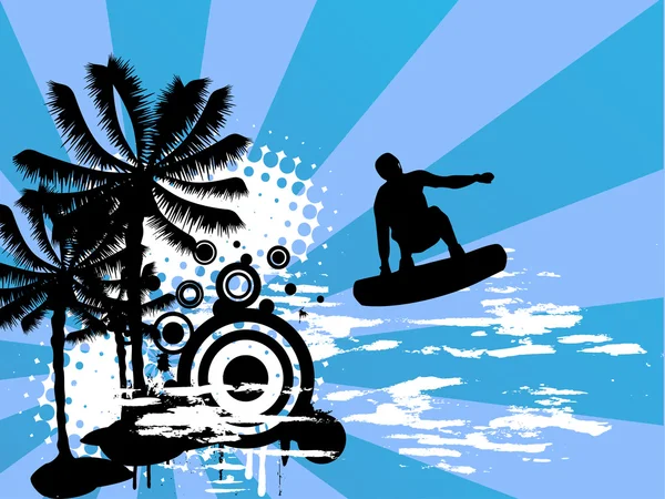 Verano - surf — Vector de stock