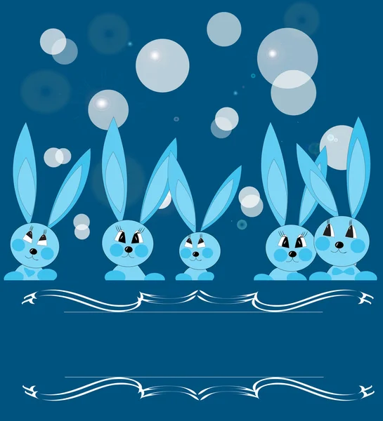 Fond avec des lapins — Image vectorielle