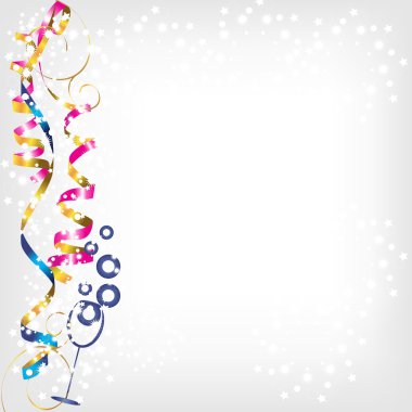 Celebratory background with serpentine clipart