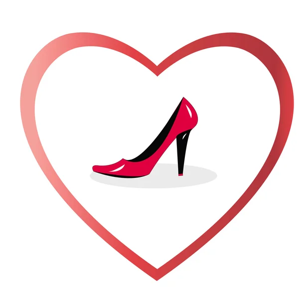 Vrouwelijke schoen — Stockvector