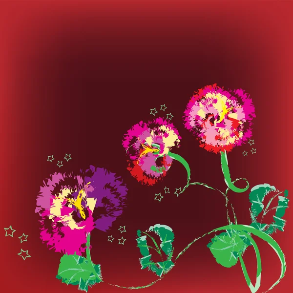 Abstracte bloemen — Stockvector