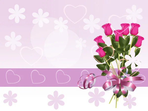 ピンクの花束 — ストックベクタ
