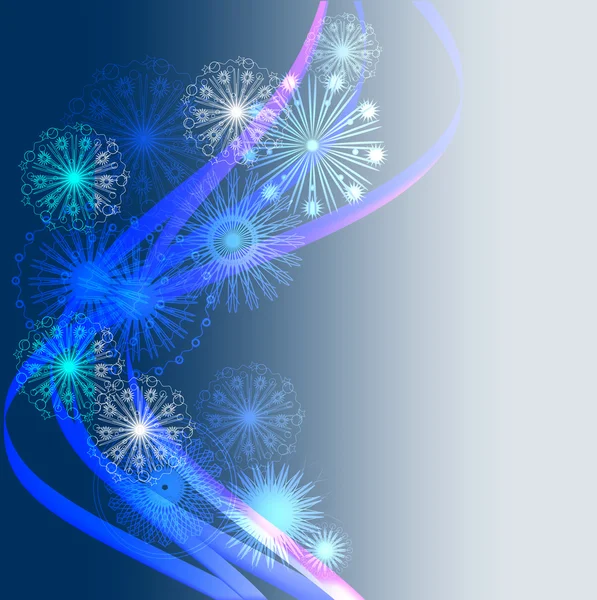 Fond vectoriel de Noël avec flocons de neige — Image vectorielle