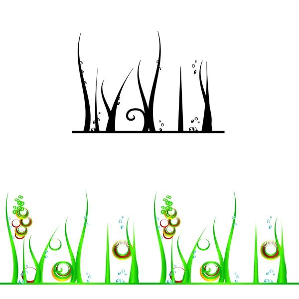 Вектор трави, бур'янів — стоковий вектор