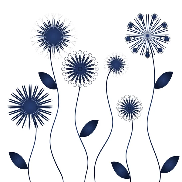 Fleurs bleues d'hiver — Image vectorielle