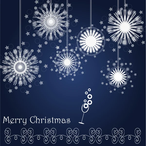 Christmas card with snowflakes — Stock Vector