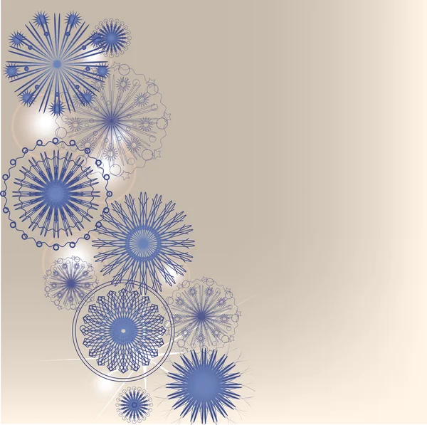 Fond vectoriel de Noël avec flocons de neige — Image vectorielle