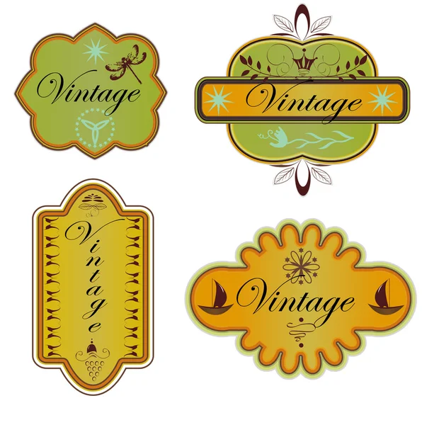 Set de vectores etiquetas vintage — Archivo Imágenes Vectoriales