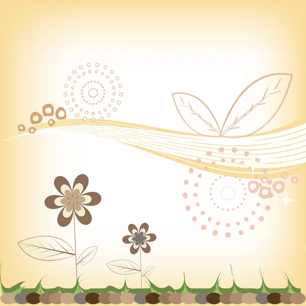Fond floral abstrait chaud — Image vectorielle